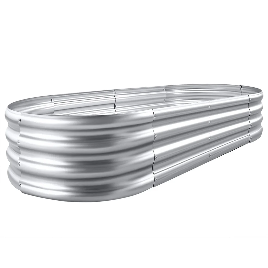 Galvanized Oval Raised Garden Bed