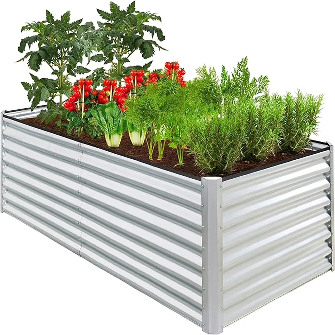Corrugated Metal Raised Garden Bed Kit