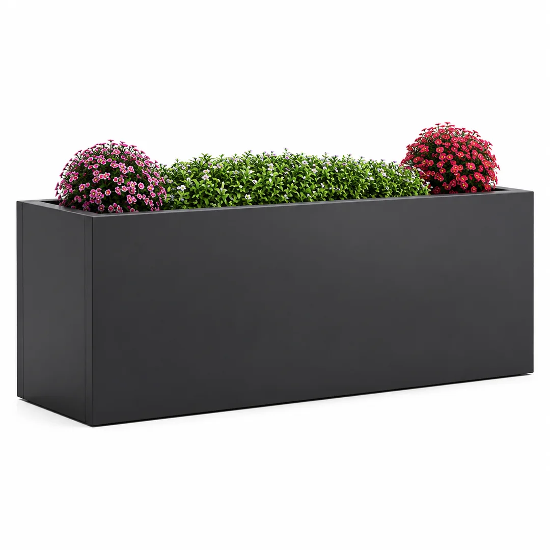 Modern Rectangular Metal Planter Box