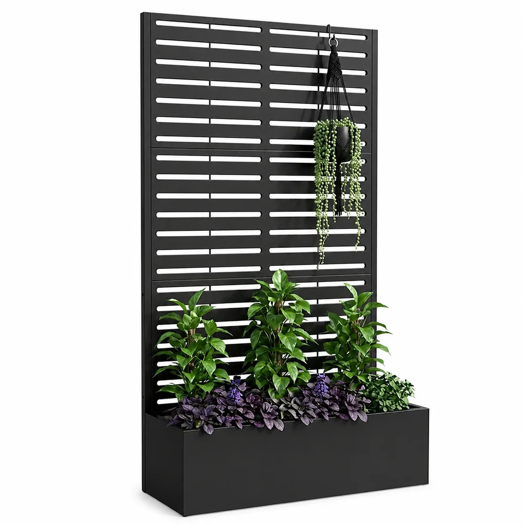 Garden Bed with Trellis Outdoor