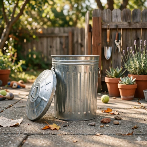 2 Gallon Galvanized Steel Mini Trash Can with Lid