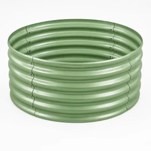 HX-12 Wholesale Round Galvanized Metal Raised Garden Bed, Corrugated Steel Planter Box for Outdoor Vegetable, Flower, and Backyard Gardening