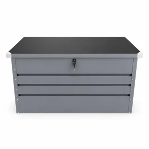GJG-01 Lockable Galvanized Steel Outdoor Storage Box for Garden and Patio