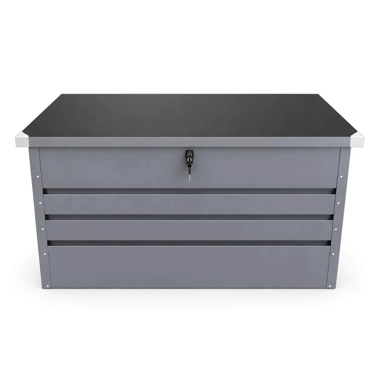 GJG-01 Lockable Galvanized Steel Outdoor Storage Box for Garden and Patio
