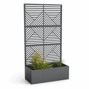PF-05 Wholesale Charcoal Gray Metal Privacy Screen Planter