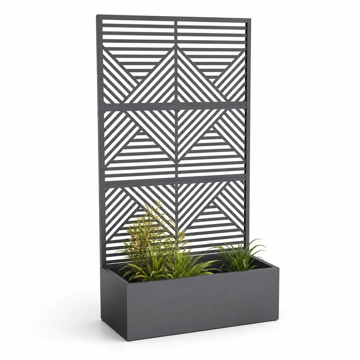 PF-05 Wholesale Charcoal Gray Metal Privacy Screen Planter