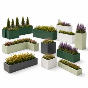 HX-08 Custom galvanized metal Large Rectangular Corten Steel Planter Box for Outdoor Garden Landscaping