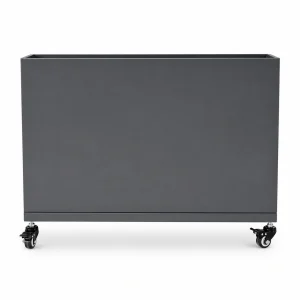HX-01 Commercial Powder Coated Steel Planter Box with Wheels