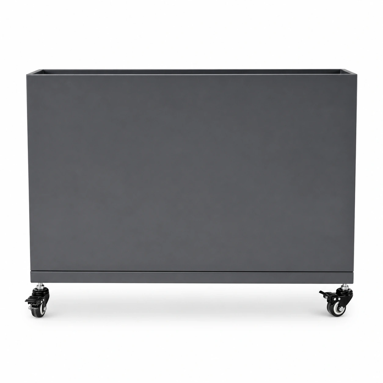 HX-01 Commercial Powder Coated Steel Planter Box with Wheels